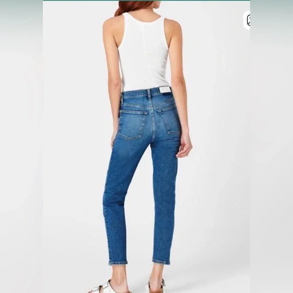 Re/Done High Rise Blue Women's Jeans - Picture 2 of 11